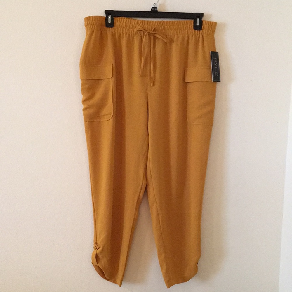 Brand New Mustard Yellow Wide Leg Boho Pant XL